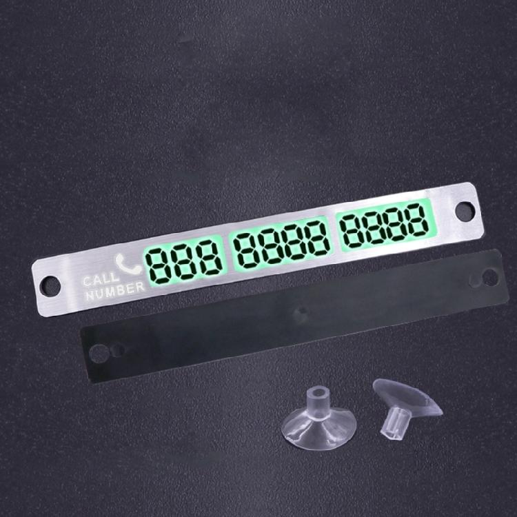 Luminous SUV Temporary Parking Card Hide Phone Number Plate Car Ornament Decor