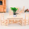 3Pcs 1/12 Green Plant In White Pot Miniature Dollhouse Garden Accessories