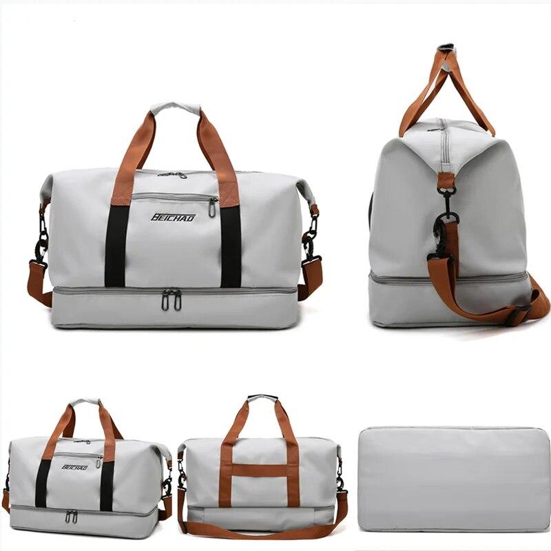 Fashion Travel Bags For Women Large Capacity Men's Sports Bag Waterproof Weekend Sac Voyage Female Messenger Bag Dry And Wet