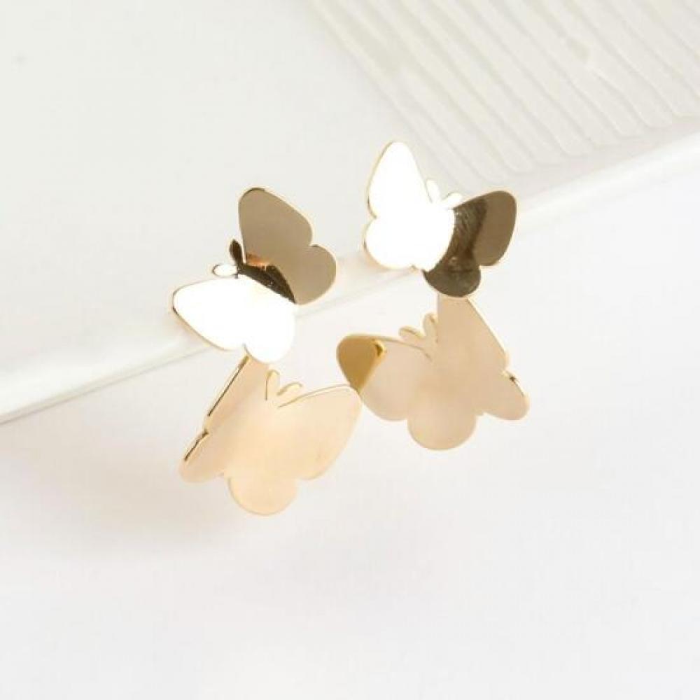 New Arrivals Open Run Butterfly Gold Drop Earrings Butterfly Shape