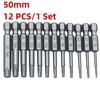 11PCS/12PCS Torx Hollow Screwdriver Flat Head Tamper Proof Security Drill Bit Set for Electric Drill  1/4" Hex Driver Bits