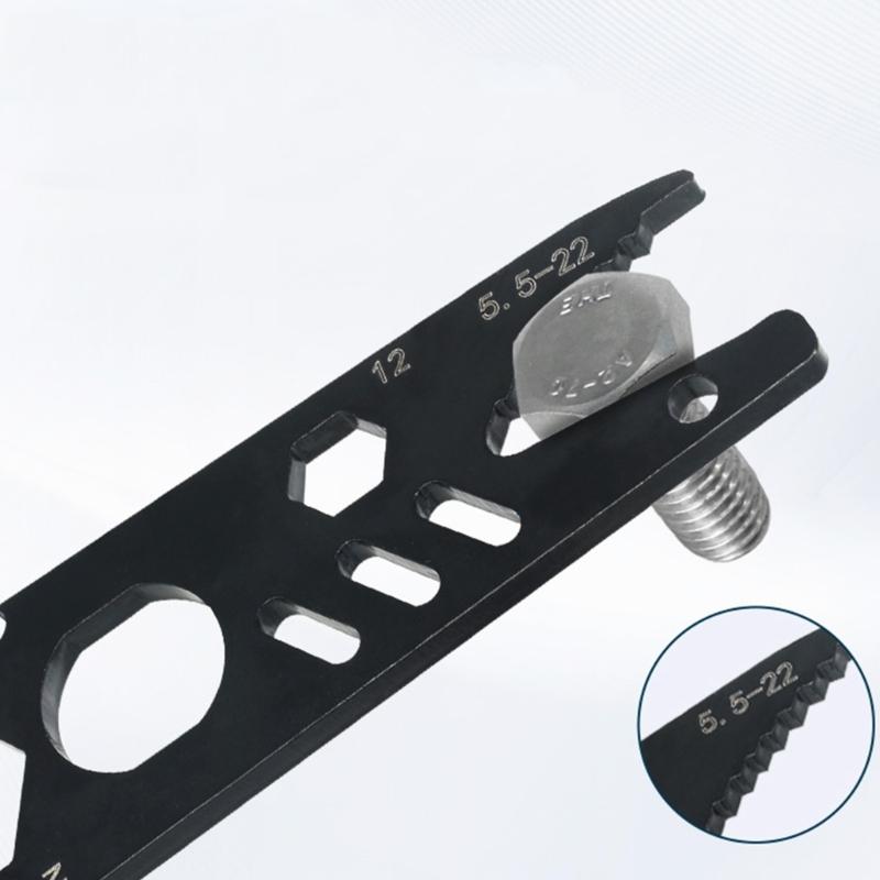 Black High Strength Steel Wrench Spanner with Ergonomic Grip for Efficient Tube and Nut Assembly