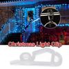 100pcs Christmas Lights Gutter Clips Reusable Waterproof Frostproof Plastic Gutter Clips String Light Hooks for Party  
