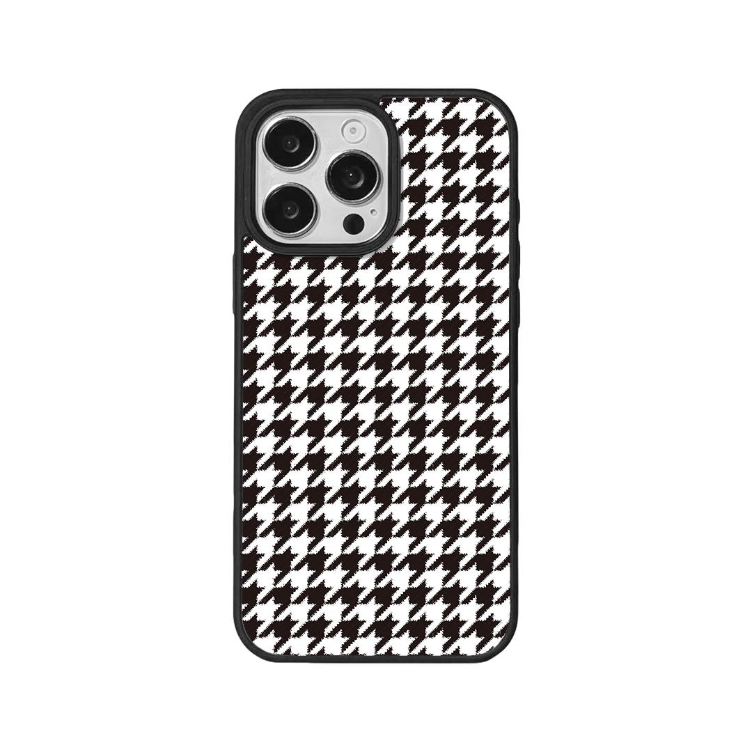 For iPhone 15 Pro Max Magnetic Case EYCASE Grid Series Black Edge TPU + Acrylic Cover