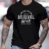 European and American Men's Summer Personalized Letter Print Soft and Breathable Round Neck T-shirt Outdoor Urban Casual Top