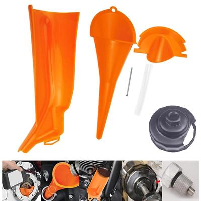 Kurbelgehäuse-Öleinfülltrichter, tropffreies Ölfilter-Trichter-Set mit Ölfilterschlüssel und O-Ring-Set für Motorräder