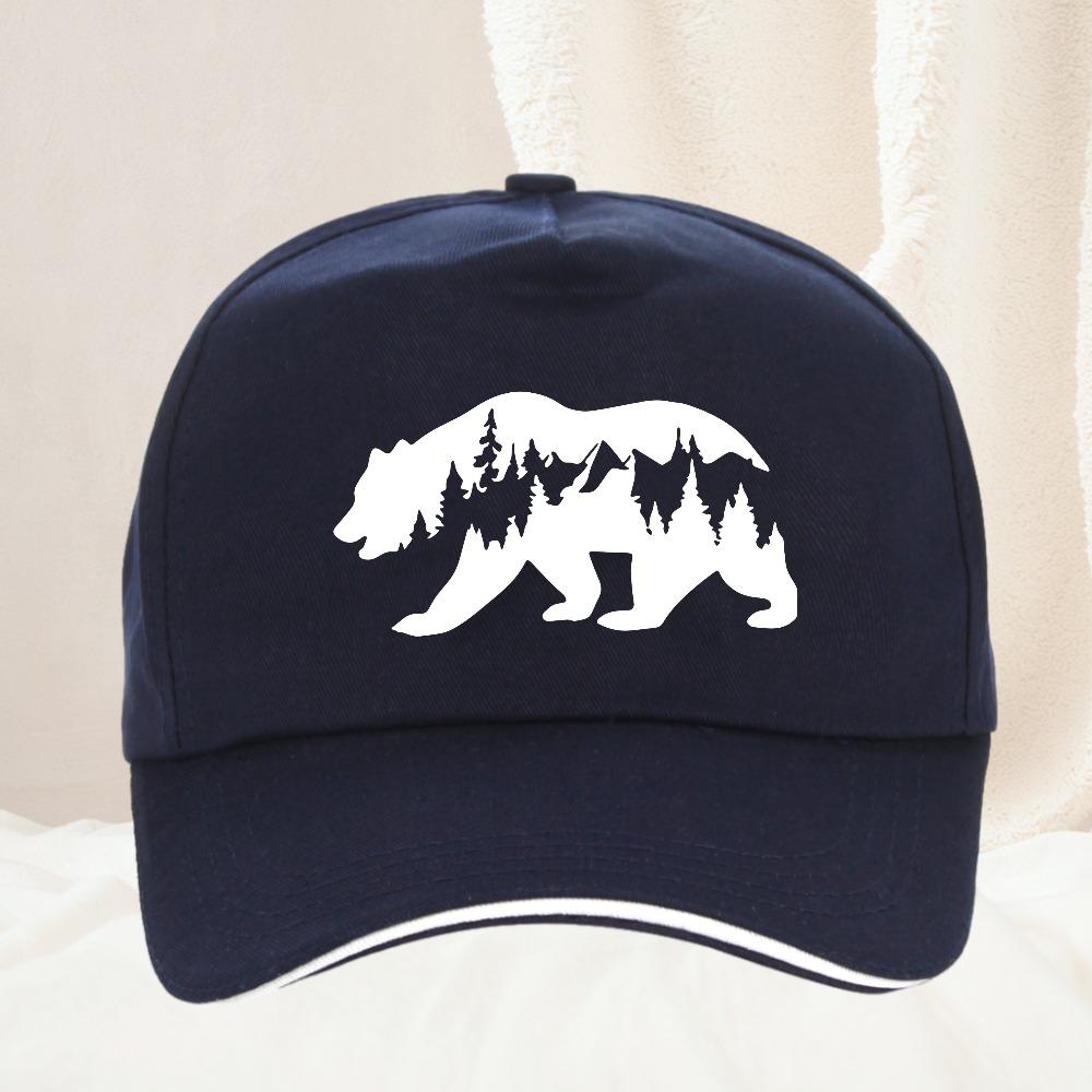 Creative Bear woods Outdoor Sport Trucker Hat Summer Hot Sale Unisex Fitted Print Baseball Caps Casual Sunhat