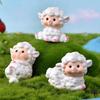 6 Pcs Mini Sheep Figures: Garden Miniature Sheep Statues Resin Goat Lamb Garden Livestock Statues Fairy Garden Sheep Toy Resin Sheep Figure Small Lamb