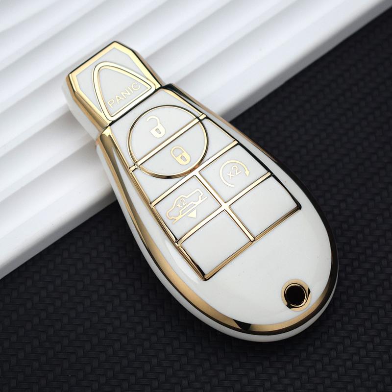 

Tpu Key Case For Chrysler Town & Country Grand Voyager Key Cover For Dodge Dart Grand Caravan For Jeep Grand Cherokee Cap