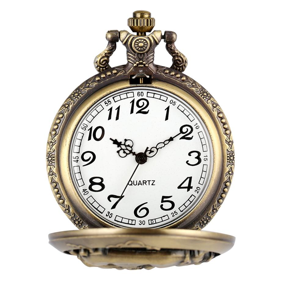 Vintage Chinese Zodiac Quartz Pocket Watch Necklace Pendant Gift Collectible Gifts for Men Women
