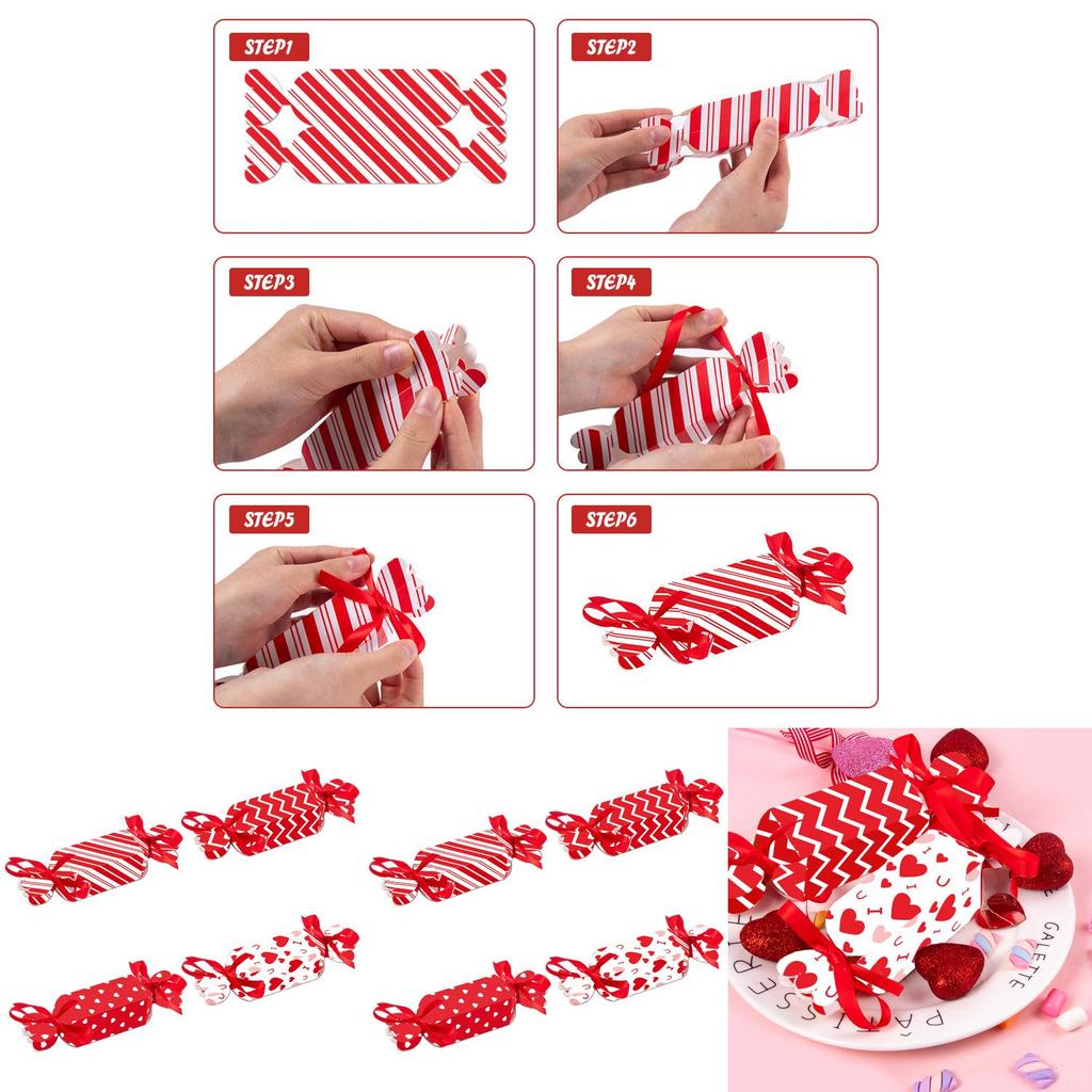 Valentines Day Candy Shape Snack Packaging Box Party Decor Set With Paper Material For Celebrations