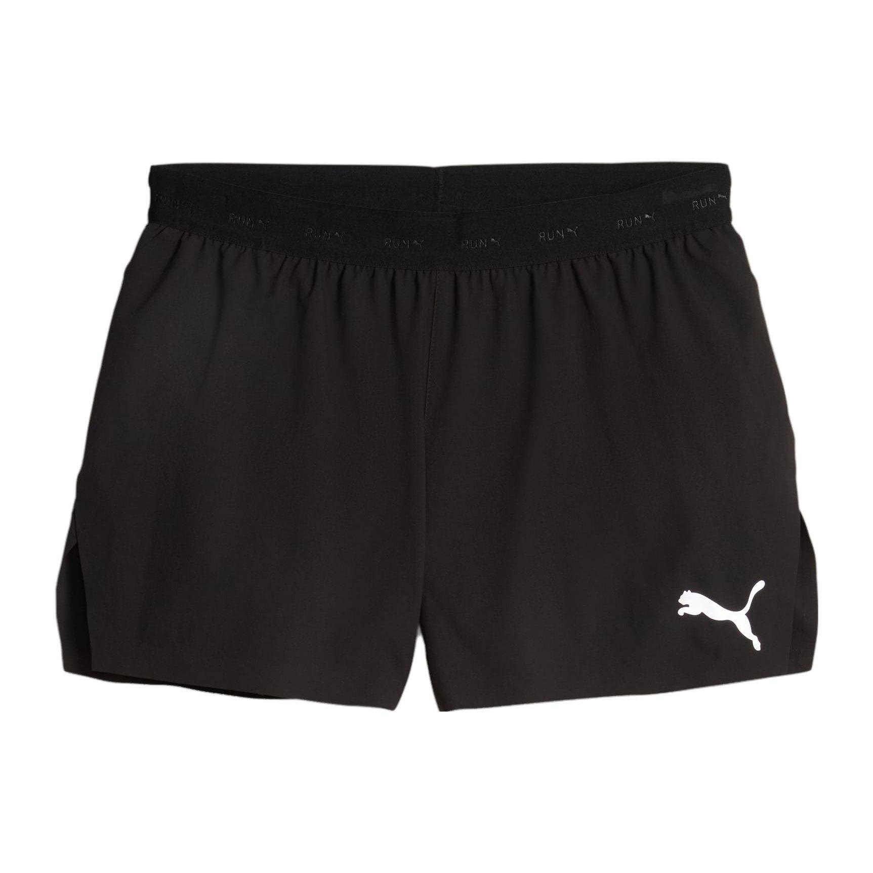 Puma Run Ultraweave 3 Running Shorts Solid Color Casual Split Design Mid Waist Sports Shorts Men shorts Black 524024-01 XL