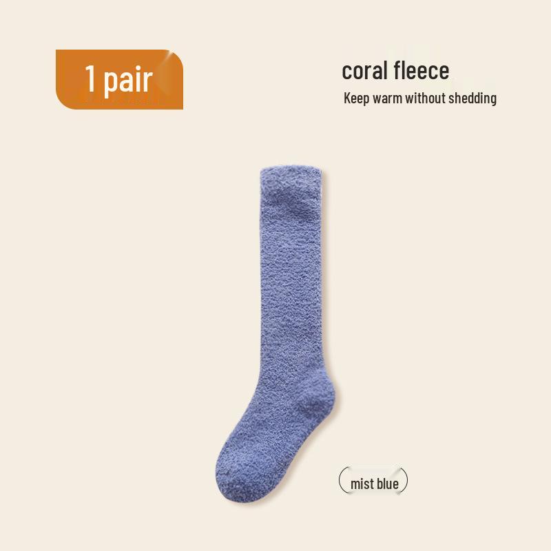Women's Winter Cozy Plush Mid-Tube Socks - Thick, No-Shed, and Perfect for Home or Sleep