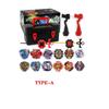 Burst Battling Gyro Toys, 12 Spinning Tops & 2 Launchers, Combat Game with Portable Storage Bag