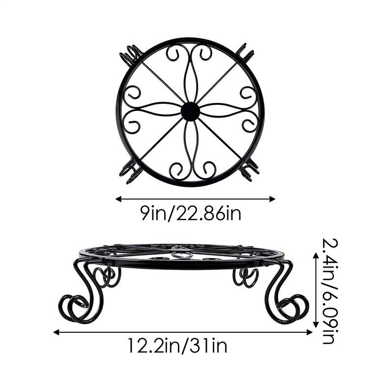 Retro Wrought Iron Potted Plant Standing Flower Pot Shelf Display Stand Garden Plant Flower Stand Balcony Home Decoration Stand