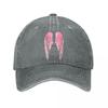 Pink Rhinestone Sparkling Angel Wings Patch  New Vintage Washed Baseball Cap