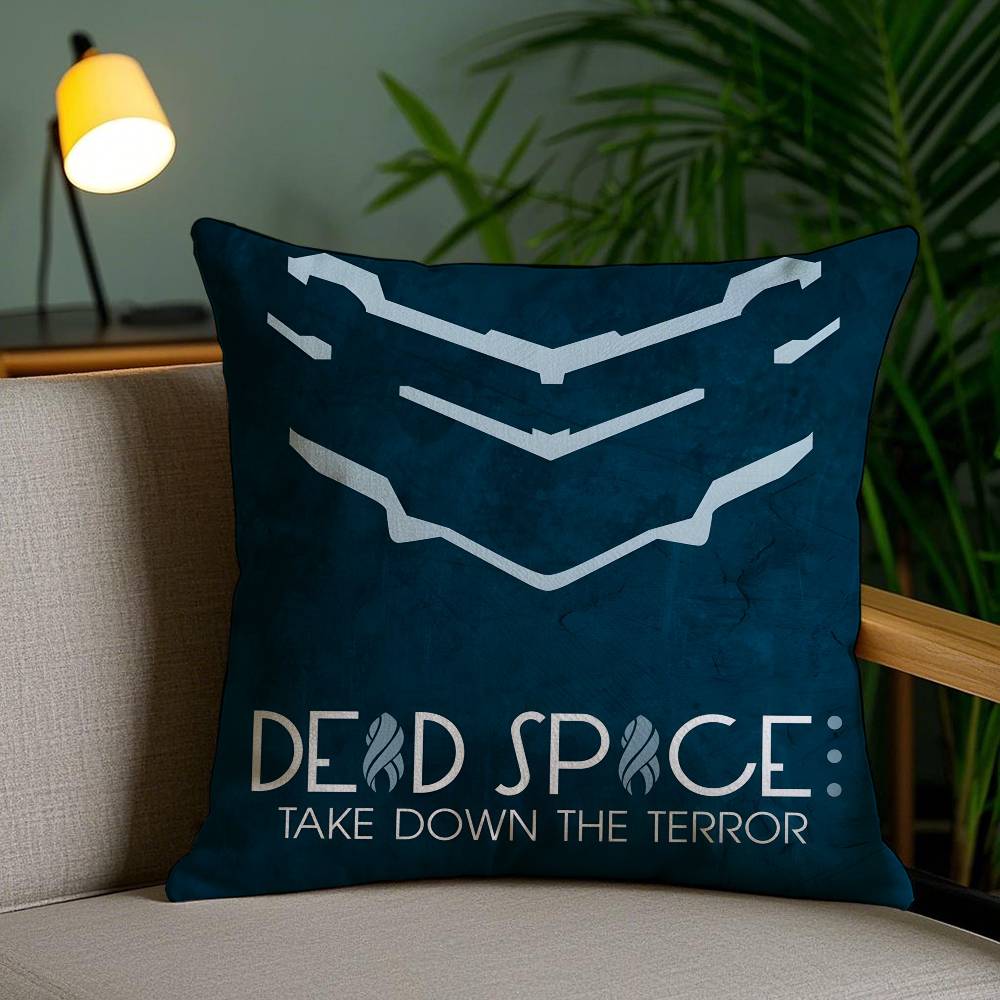Honor Game D-Dead Space-MT Logo Pillow Case Anti-dustmite Pillowcase Invisible zipper silky short plush Sofa cushion cover
