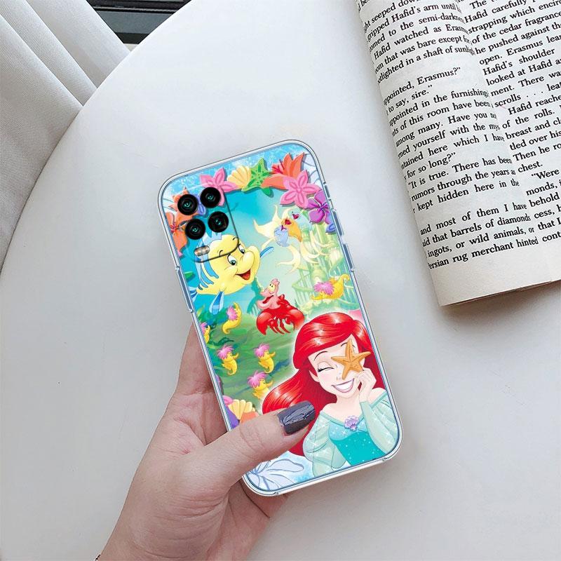 

The Little Mermaid Transparent Phone Case for Motorola Moto Edge Plus G200 G23 E13 E15 E20 E30 G62 G71 G72 G75 G24 G15 Power Motorola Moto G24 Power