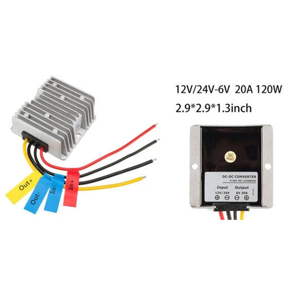 Waterproof DC 12V 24V to 6V 20A Step Down Converter 120W High Efficiency Voltage Regulator for Yachts and Buses China Mainland