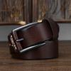 Leather Belt Men's Retro Distressed Leather Pin Buckle First Layer Cowhide Simple Casual Annual Classic Jeans Belt