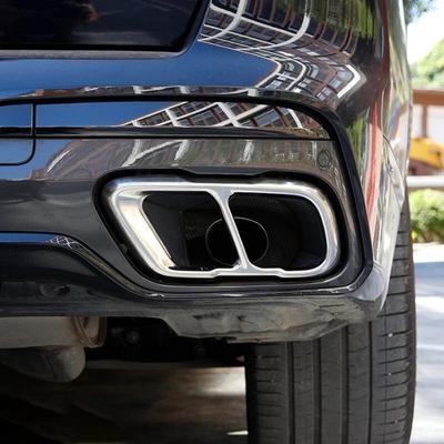 2PCS Stainless Steel Car Tail Throat Frame Cover Exhaust Pipe Decoration Auto Exterior Accessories For BMW X5 G05 X7 G07 -21