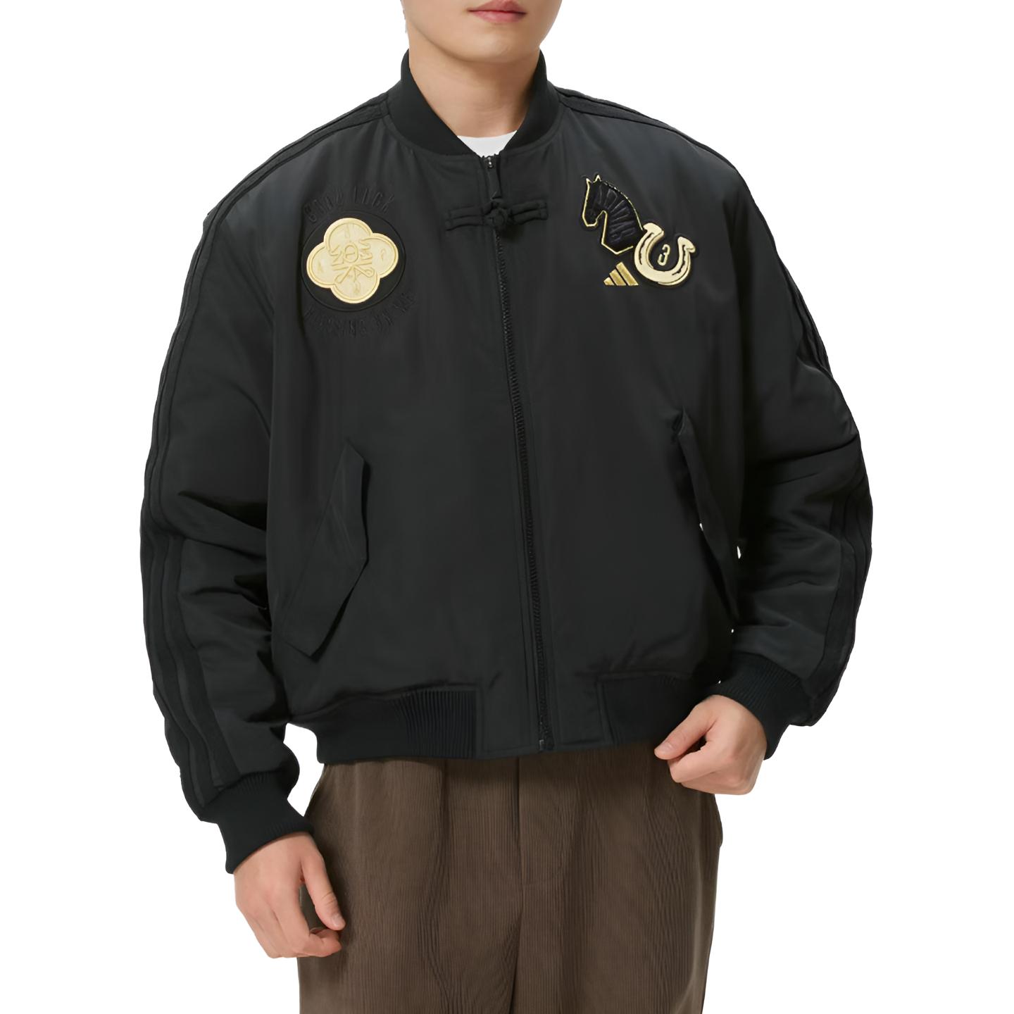 Adidas Cny Fw25 Modern Padded Bomber Jacket Men Jackets KQ5093 M