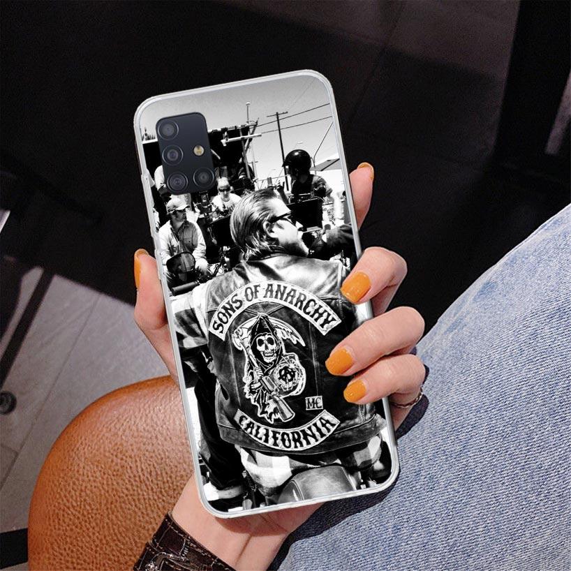Sons Of Anarchy Black Phone Case For Samsung Galaxy A52 A32 A22 A12 A51 A31 A50S A30S A20S A10S Note 20 Ultra 10 Plus S10 A72 A7