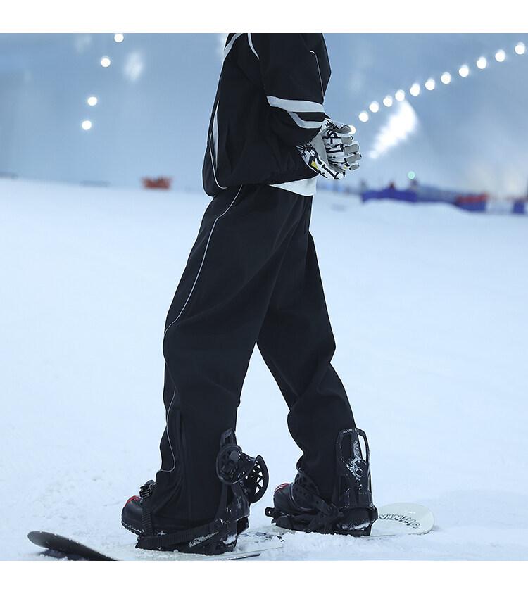 Mit Fleece gefütterte Skihose für Damen & Herren: Winddichte, Wasserdichte, Schneesichere Winter-Shell