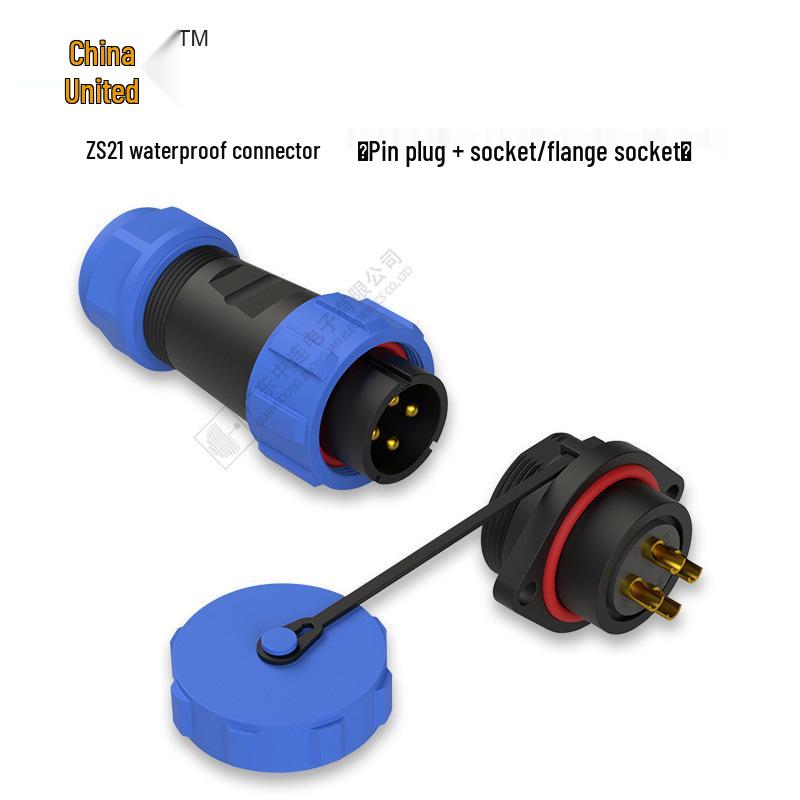 SP/ZS21 Aviation-Grade Waterproof Connector: Male Pin & Female Socket, 2-12 Core Options for Electrical Applications