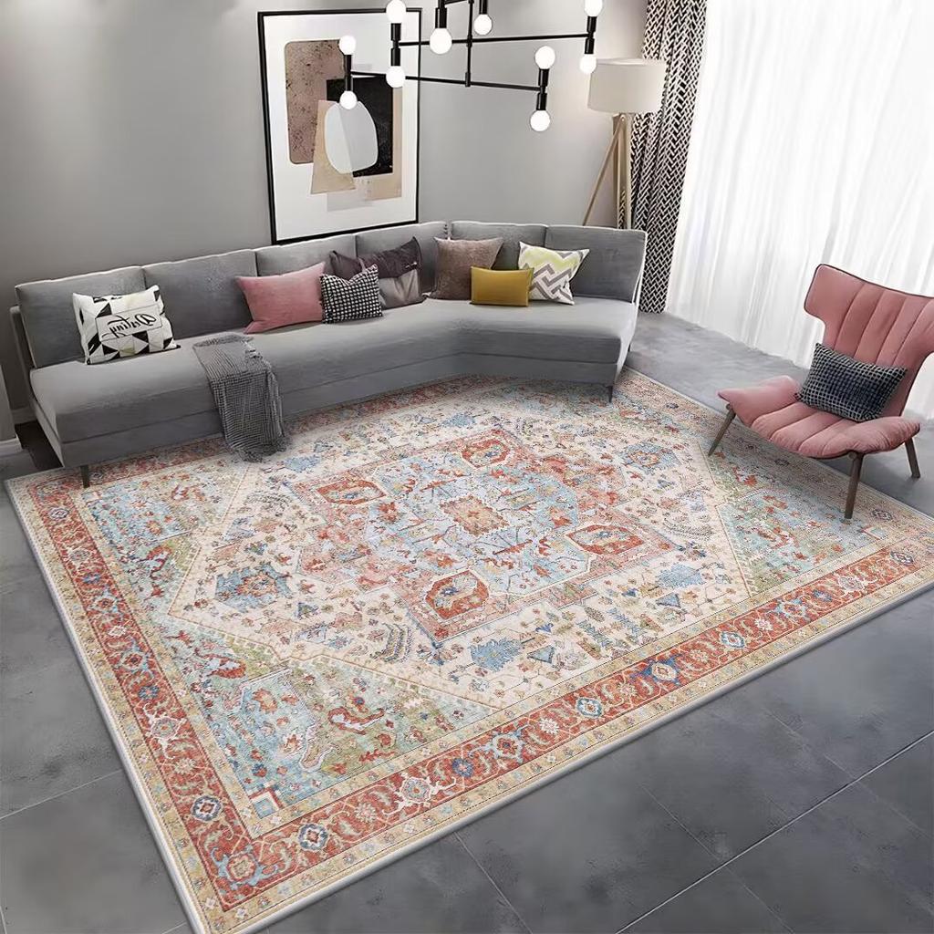 Red persian bedroom carpet Bath mat carpets for living room Decoration home boho rugs washable area rug antiskid floor mats