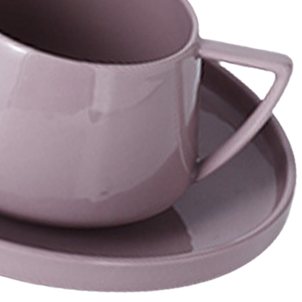 European 250ml Ceramic Cup with Tray Multi-Use Novelty Simple and Elegant Water for Hotel Gifts