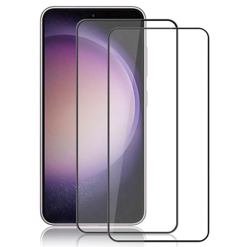 

AMORUS 2Pcs For Samsung Galaxy S25/S24 Tempered Glass Screen Protector Silk Printing Full Glue Film Black