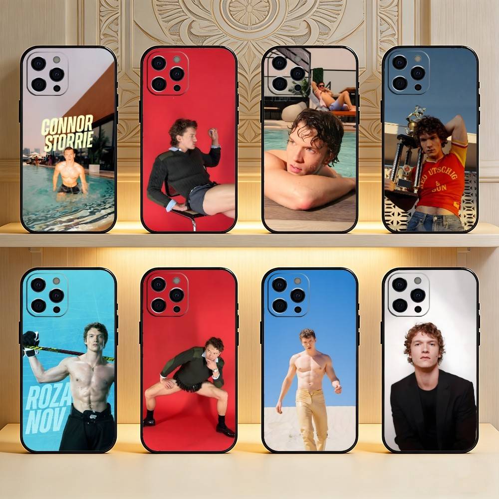 Daily C-Connor S-Storrie Phone Case For iPhone17,16,15,14,13,12 Plus,Max Soft Silicone Black Cover