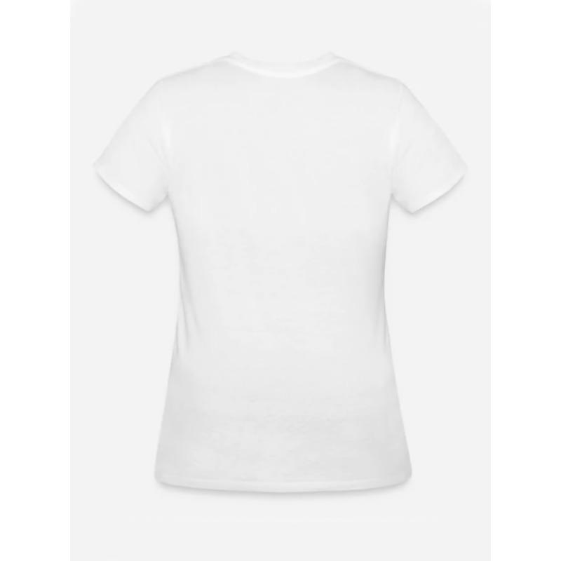 European Size European Size Cartoon Portrait & Letter Print T-Shirt, Casual Short Sleeve Top For Spring & Summer, Women's Clothing