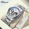 Man Wristwatch Business Waterproof Male Clock Luminous Date Stainless Steel Quartz Men Chronograph Watch