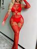 Romance Open Crotch Fishnet Bodysuit Women Sexy Lingerie Hollow Out Bodystockings Porn Bodycon Garter Underwear Erotic Sexy Set