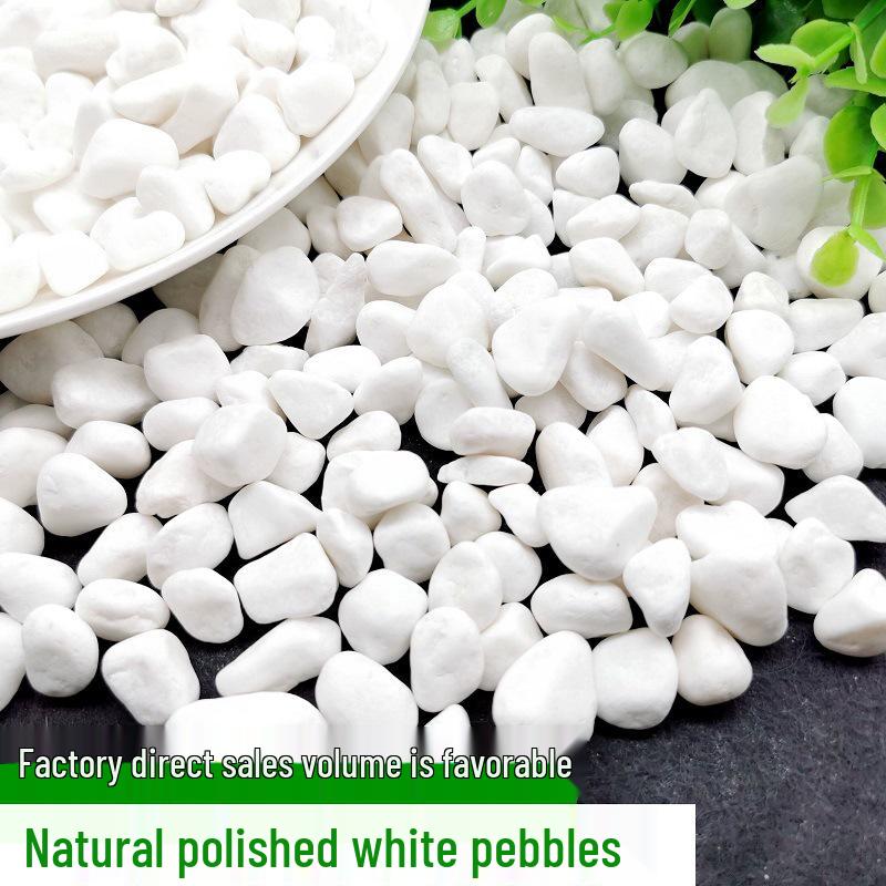 Hanbaiyu Natural White Pebbles for Gardening and Landscaping