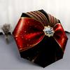 1pc Bowtie Diamond Automatic Folding Umbrella, 8-Rib Iron Frame, Casual Outdoor Accessory for Birthday Festival Gifts Yy251128183