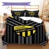 Al-Ittihad Club Logo Pattern Bedding Set Quilt Cover Pillowcase Home Decor Gift (1 * duvet cover + 2 * pillowcase, without core)
