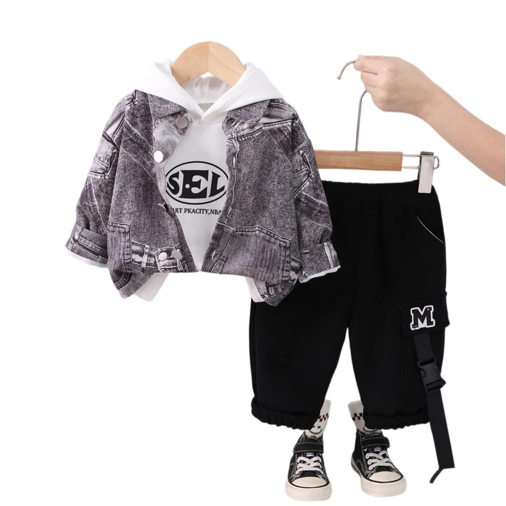 Kids Casual Long-Sleeve Set, Comfortable Daily Wear Outfits