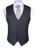 HISDERN Suit Vest with Pockets and Shiny Slim for Formal and Business Men's Buckle, Fit, Wear, Weddings, (Gray/M) V-01