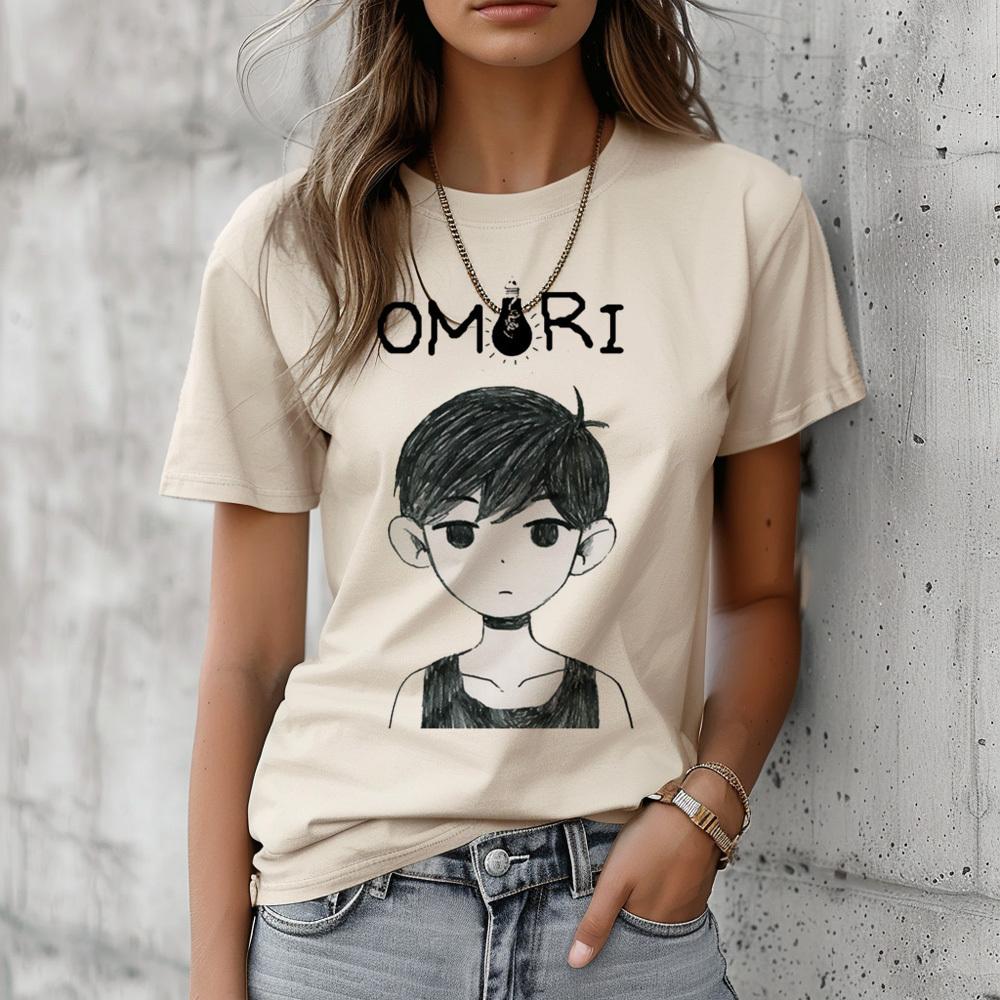 Omori Tshirt Teen Retro Psychedelic 2000s Women Breathable Harajuku  Tshirt Kawaii Gothic Comfortable Vintage 2000s Aesthetic