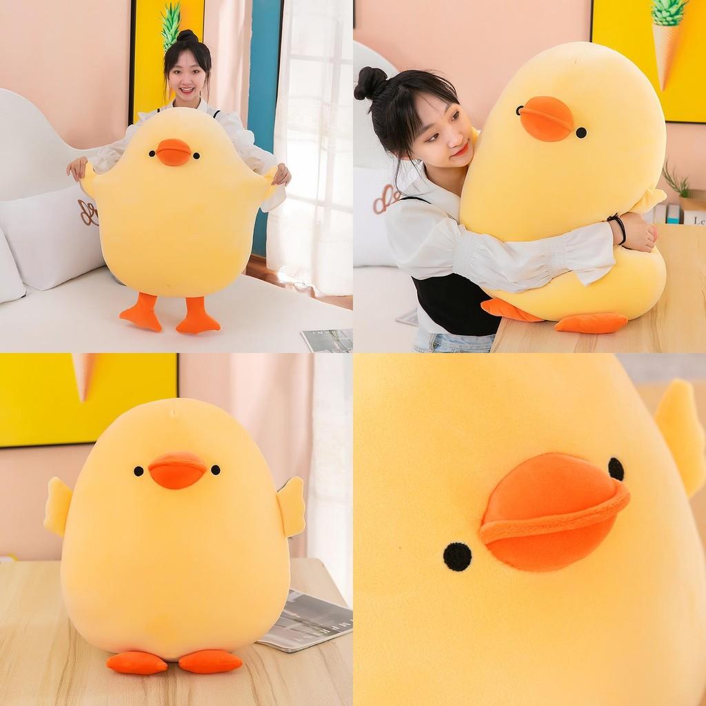 Big Adorable Yellow Duck Plush Toy Cute Cartoon Seat Cushion Girls Kids Gift