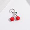 ZHUKOU Enamel Oil Drop With CZ Stone Strawberry Cherry Fruit Series Pendant DIY Handmade Jewellery Accessories:VD1654-1665