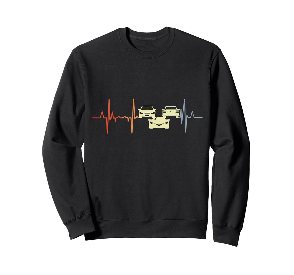 I Love Sports Car Heartbeat Sweatshirt