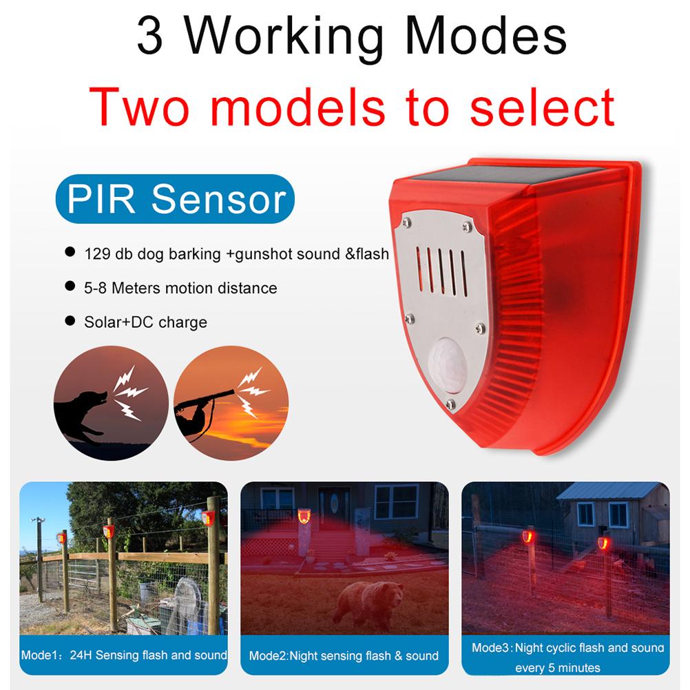 Alarmă Solară Sonoră și Luminoasă Senzor de Mișcare Alertă Sonoră 110DB Stroboscop Avertizare LED Sistem de Alarmă de Securitate pentru Casă