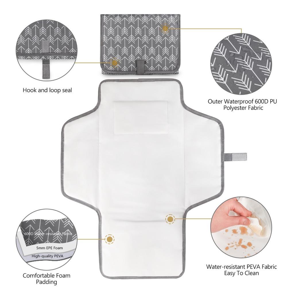Waterproof Diaper Changing Pad Oxford Newborn Diaper Changer  Nursery Essentials