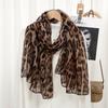 Lightweight Leopard Print Scarf Casual Thin Breathable Shawl Women'S Outdoor Sunscreen Windproof Head Wrap Bufandas Muslim Hijab