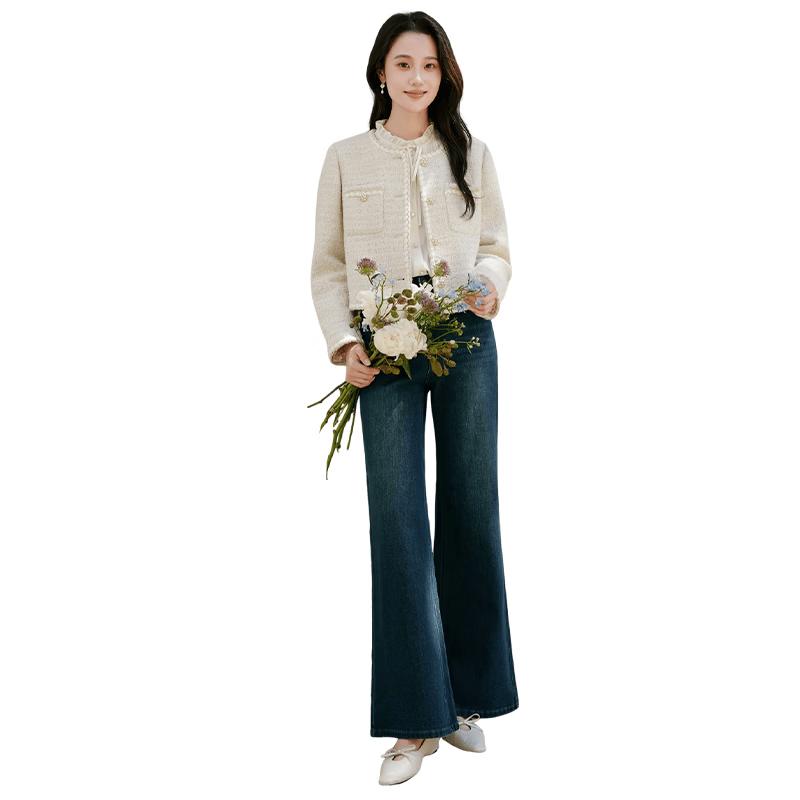 

Xiangying Women s French Style Short Wool Blend Jacket S