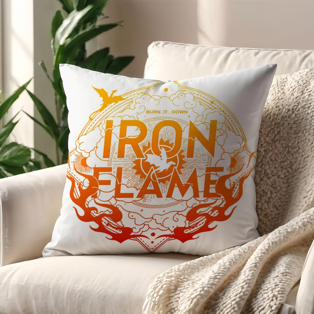 Books F-Fourth Wing Iron F-Flame Funny Cushion Cover Pillow Cover Decoration Room Home Sofa Living Office Car Nordic Simplicity